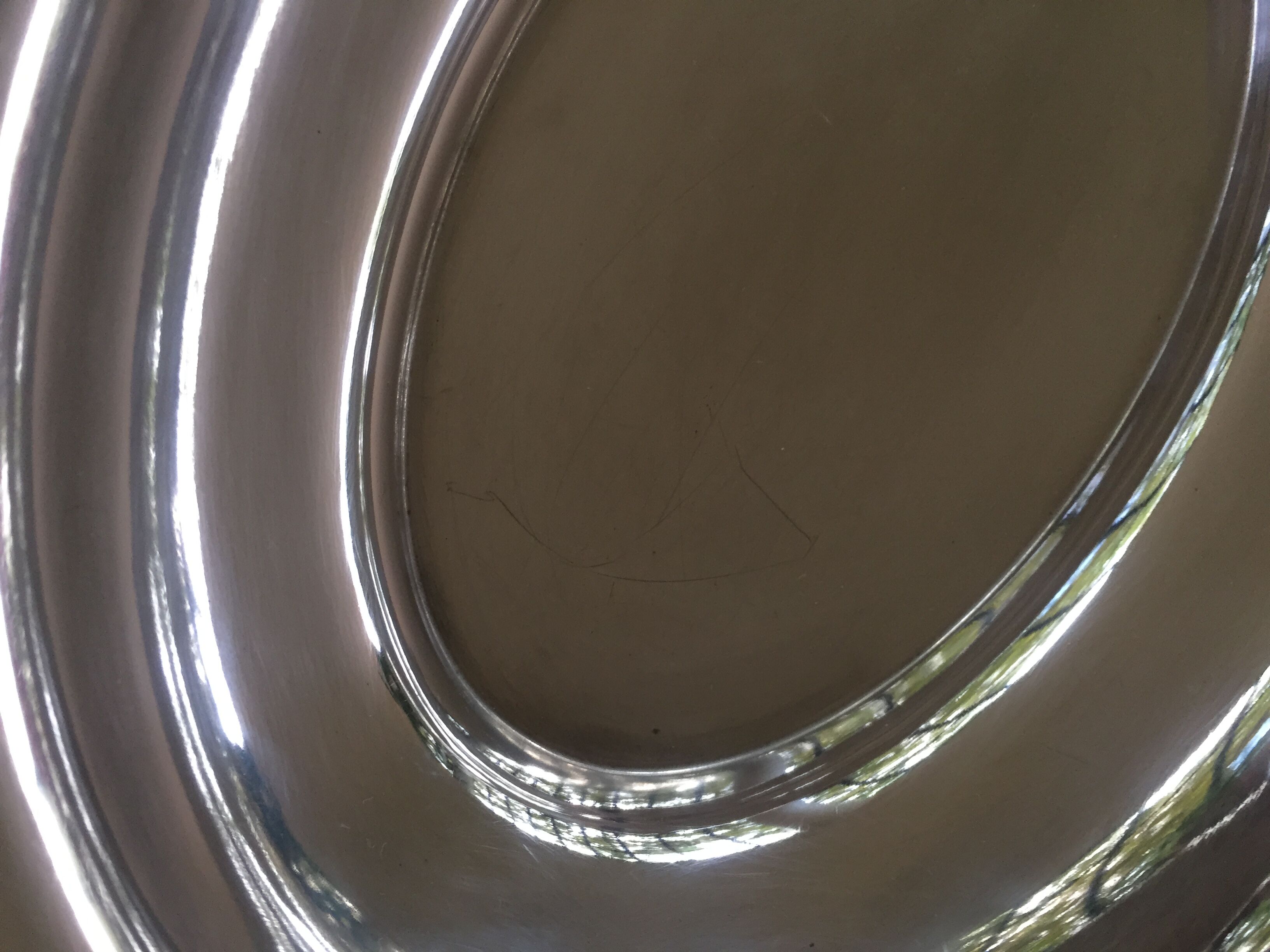 Silver metal plate signed Roux Marquiand