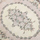 3x6 Gray & Cream Oriental Turkish Vintage Rug, 110x192Cm