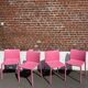 Set of 4 pink design AIR CHAIRS by Jason Morrison.