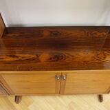Scandinavian "triple" bookcase in rosewood, Sweden, 1960