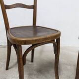 Pair of 1920s Baumann Bistro chairs, seat with design