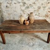 Antique French coffee table – chestnut wood – early 19th century – 82×168×60 cm