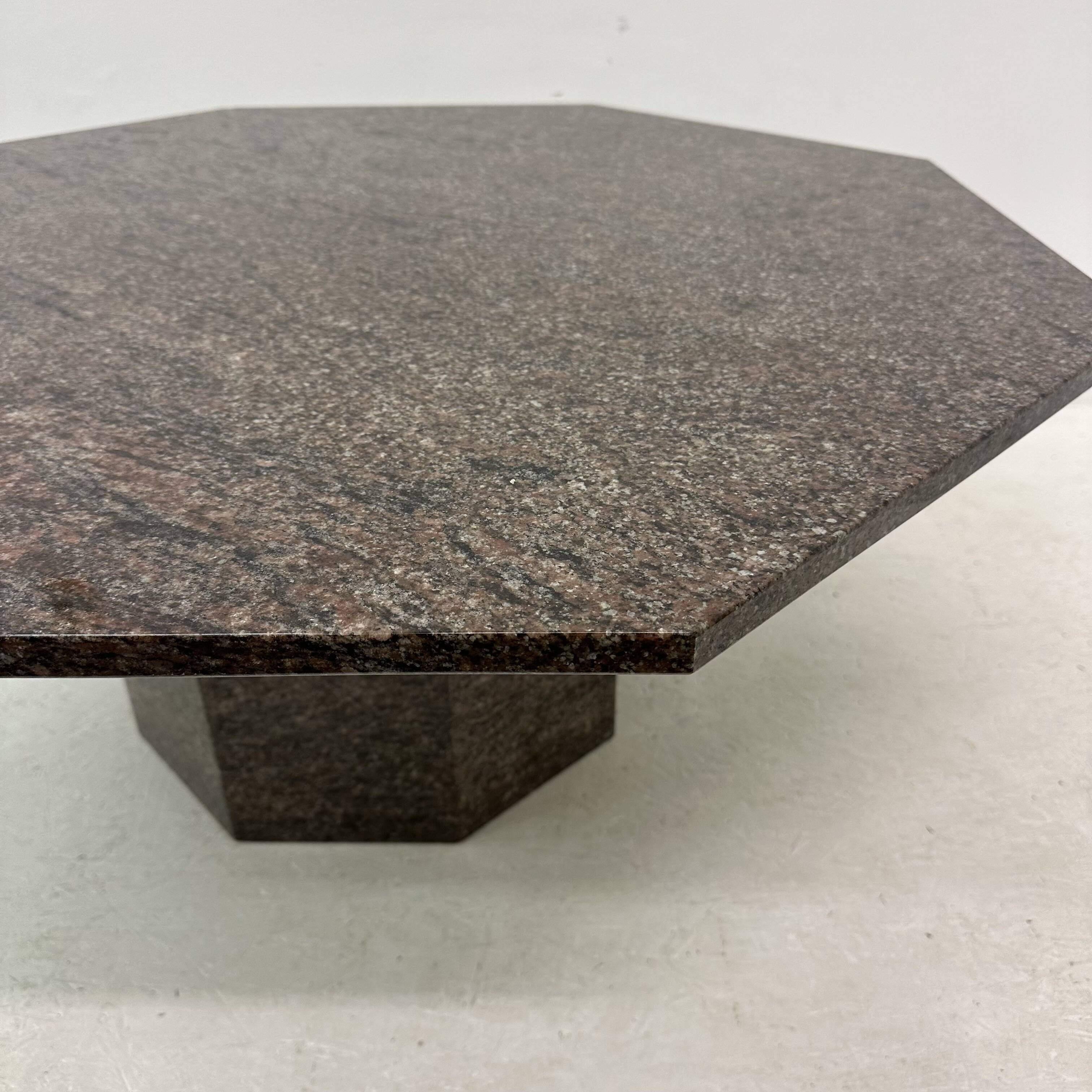 Mid-Century Hexagonal Granite Coffee Table, 1980s