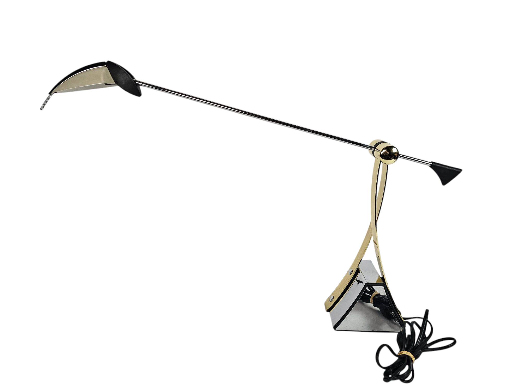 Brilliant-leuchten - table lamp - model 06248 - Memphis style - brass - 80s