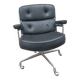 Vintage black leather armchair