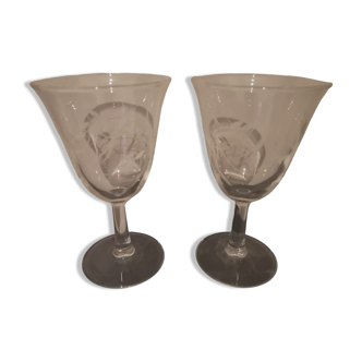 Verres à pied vintage