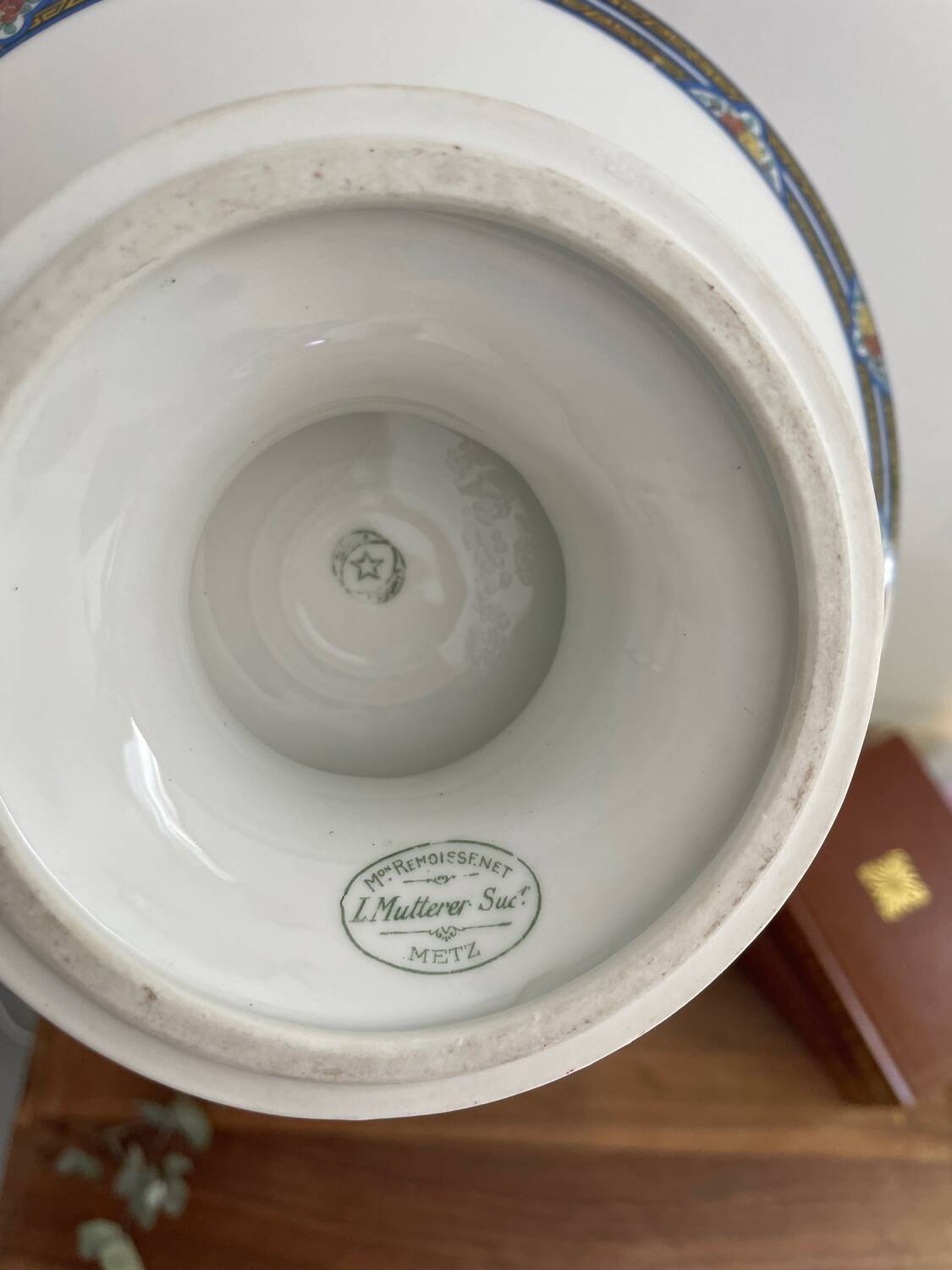 Metz Limoges porcelain compote bowl