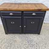 Old workshop furniture workbench tray two doors two drawers