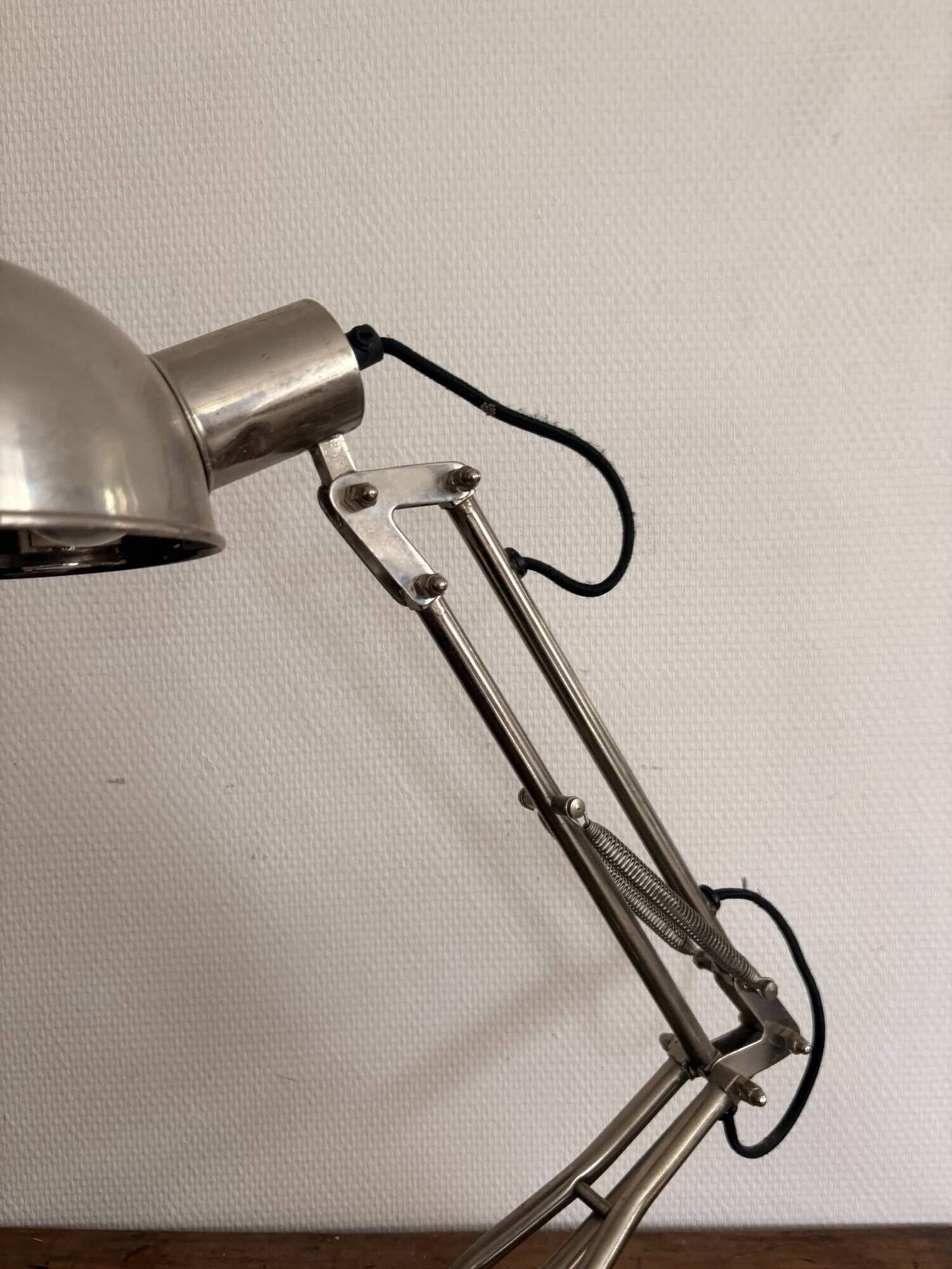 Lampe Architecte Bureau Double Bras Articulée Métal Chromé Bauhauss