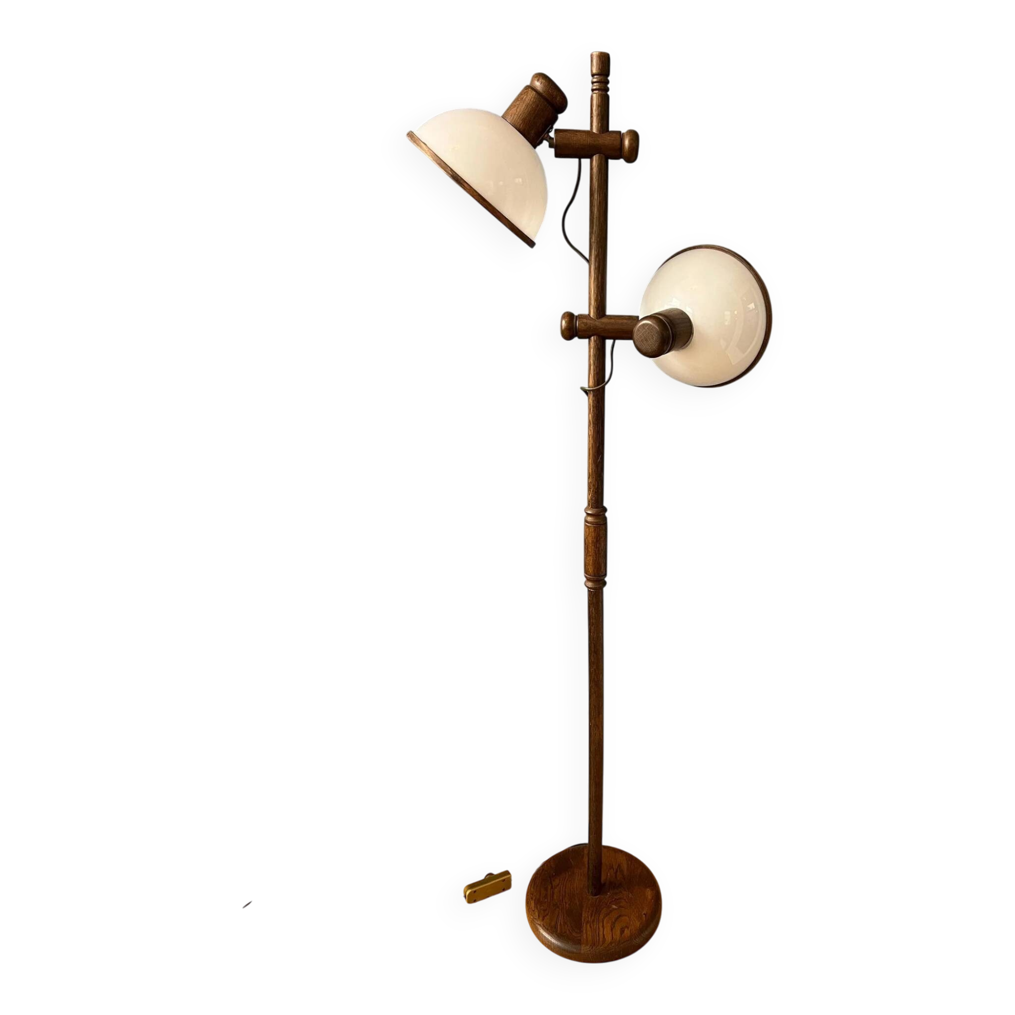 Vintage Steinhauer wooden mushroom floor lamp