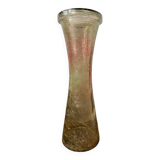 Grand vase en verre craquelé