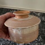 Pot with lid in stoneware vallauris