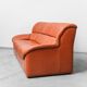Divano vintage a 3 posti en pelle design anni '70 modernariato