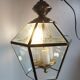 Lanterne suspendue 6 faces verre biseauté et laiton