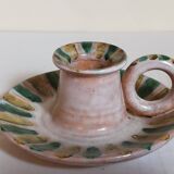 Duo of 50s ceramic hand candle holders