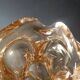 Amber glass vase design Jan Beranek vintage
