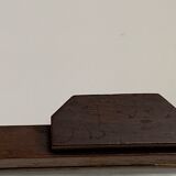 Plateau ancien en verre et bois