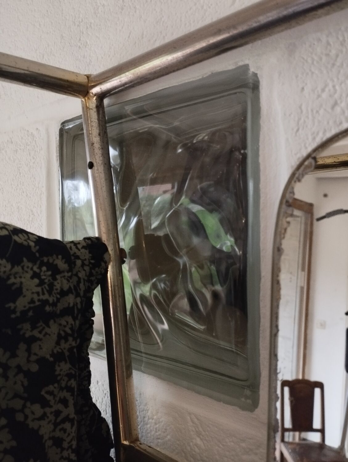 Cloakroom, coat rack, vintage mirror