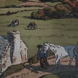 Lithograph by Henri Rivière, Aspects of Nature - The Valley