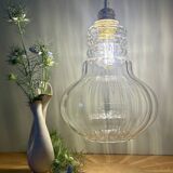 Vintage clear glass globe pendant light