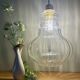 Suspension globe vintage en verre transparent
