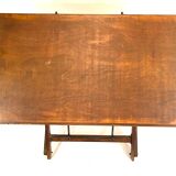 Vintage architect's desk table adjustable height and folding tilt with counterweight 1930