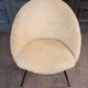 Armchair 1960 tubular black and fabric polar bear twentieth