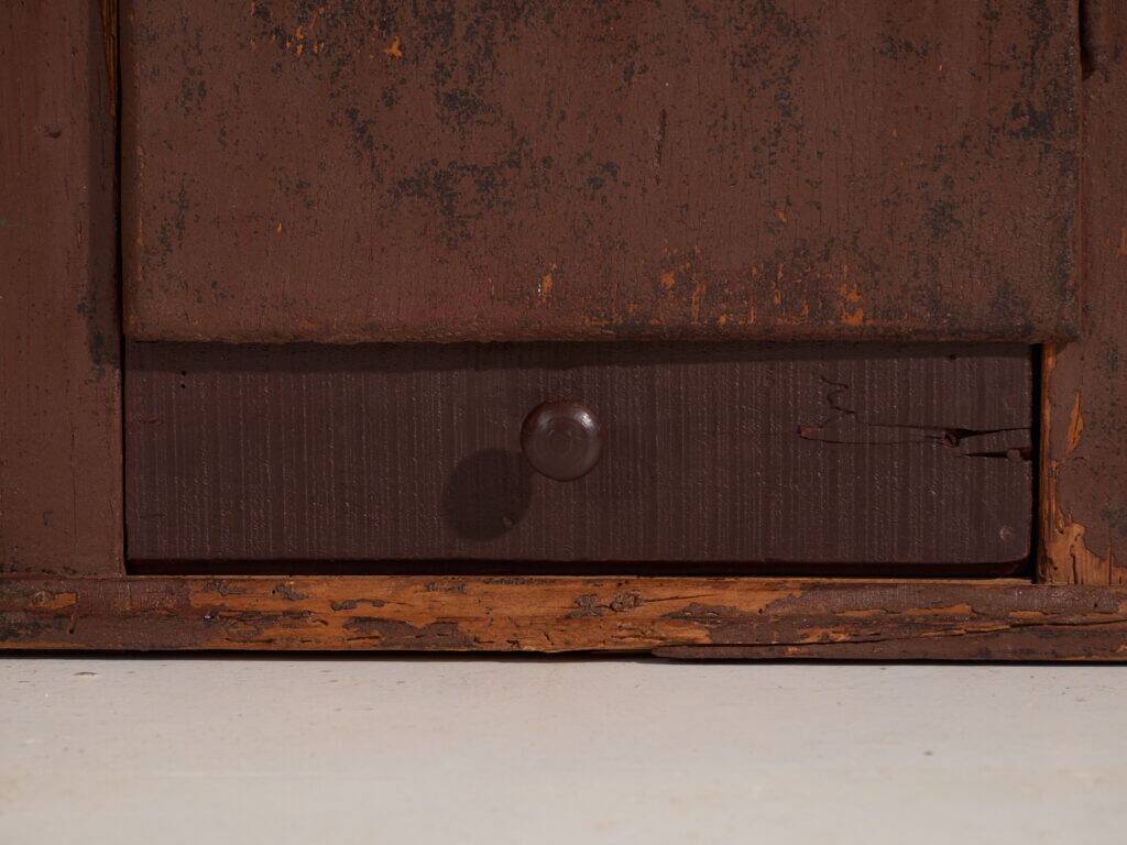 Antique painted pine wardrobe – Central Europe, around 1900