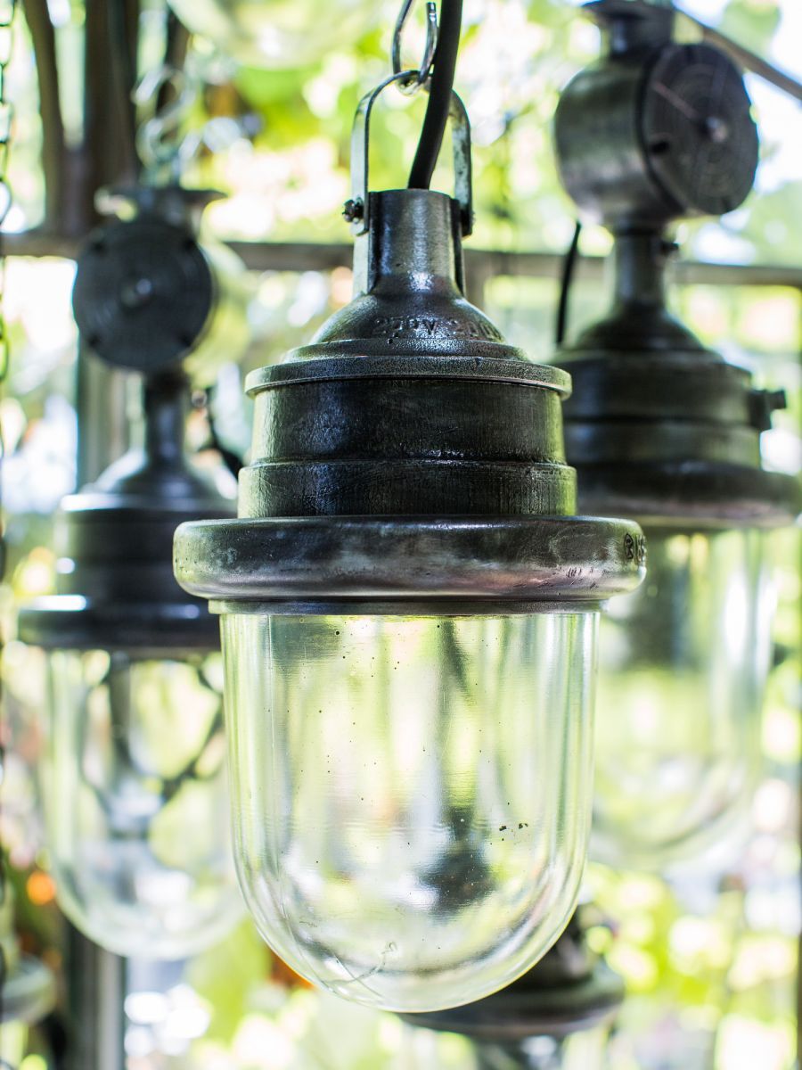 Industrial metal and glass suspension