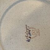 Hollow earthenware dish model sologne st Amand france vintage