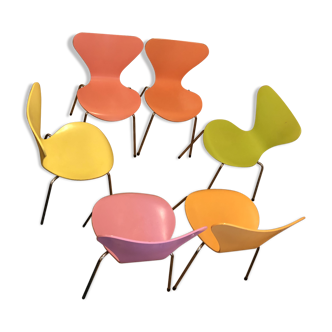 Chaises Série 7 Design Arne Jacobsen pour Fritz Hansen