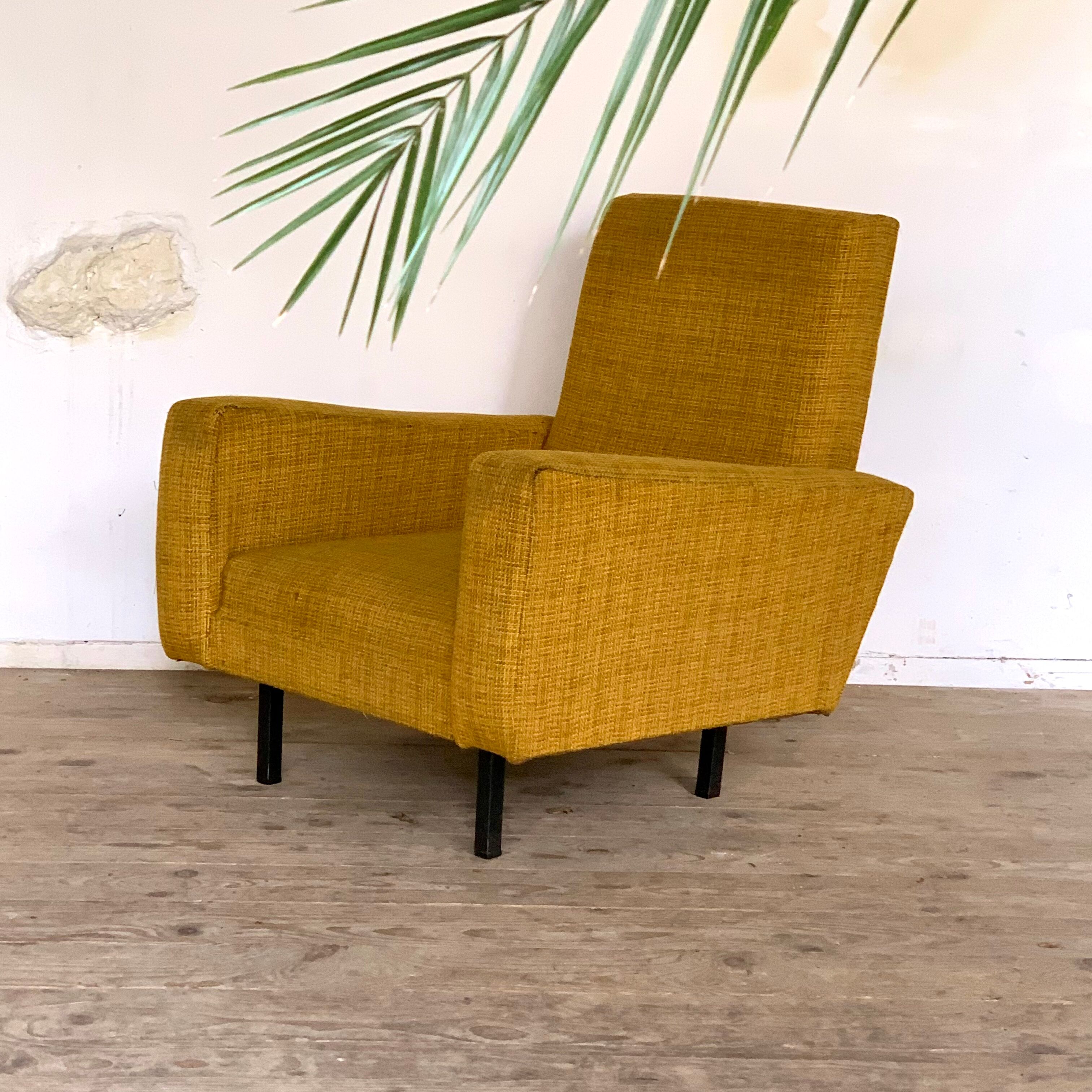 Vintage mustard yellow armchair