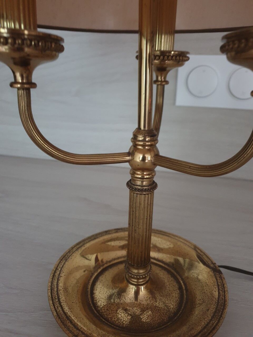 Old hot water bottle lamp