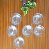 Set of 6 wine glasses with stylized branch motif