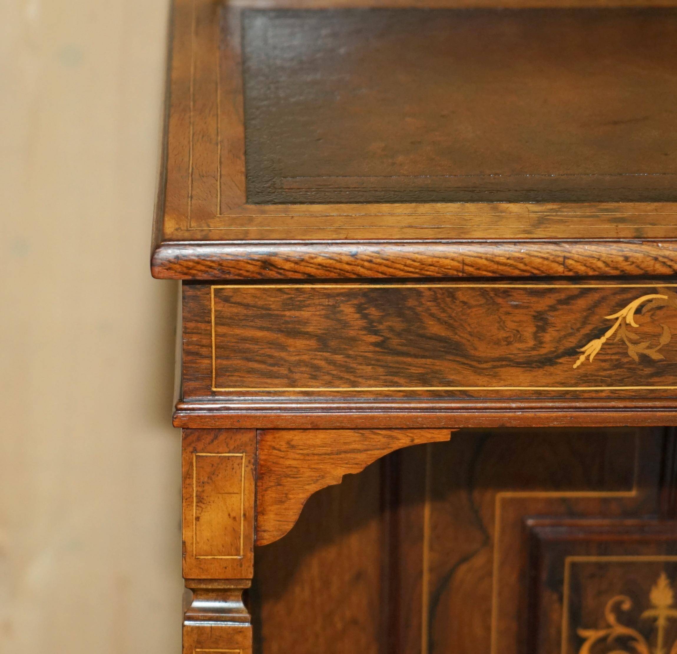 Victorian Davenport desk in hardwood and leather