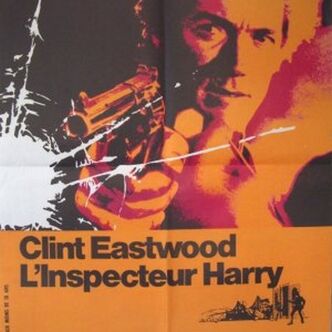 Affiche cinéma originale.L'inspecteur Harry.Clint Eastwood