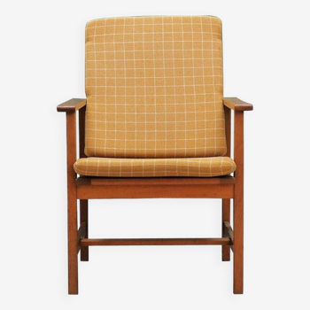 Fauteuil jaune, design danois, années 1970, designer : Børge Mogensen