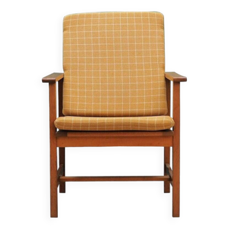 Fauteuil jaune, design danois, années 1970, designer : Børge Mogensen