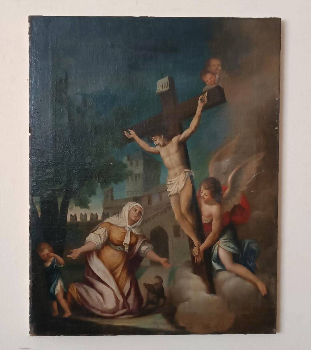 Old painting - oil on canvas - Italian school, 18th century
