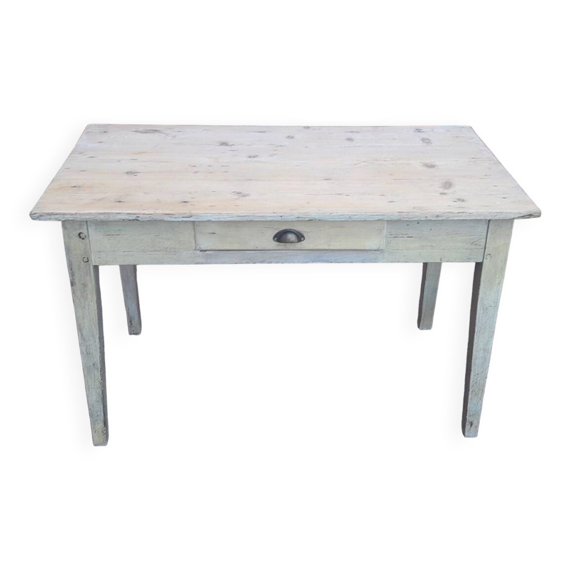 Table de cuisine patiné