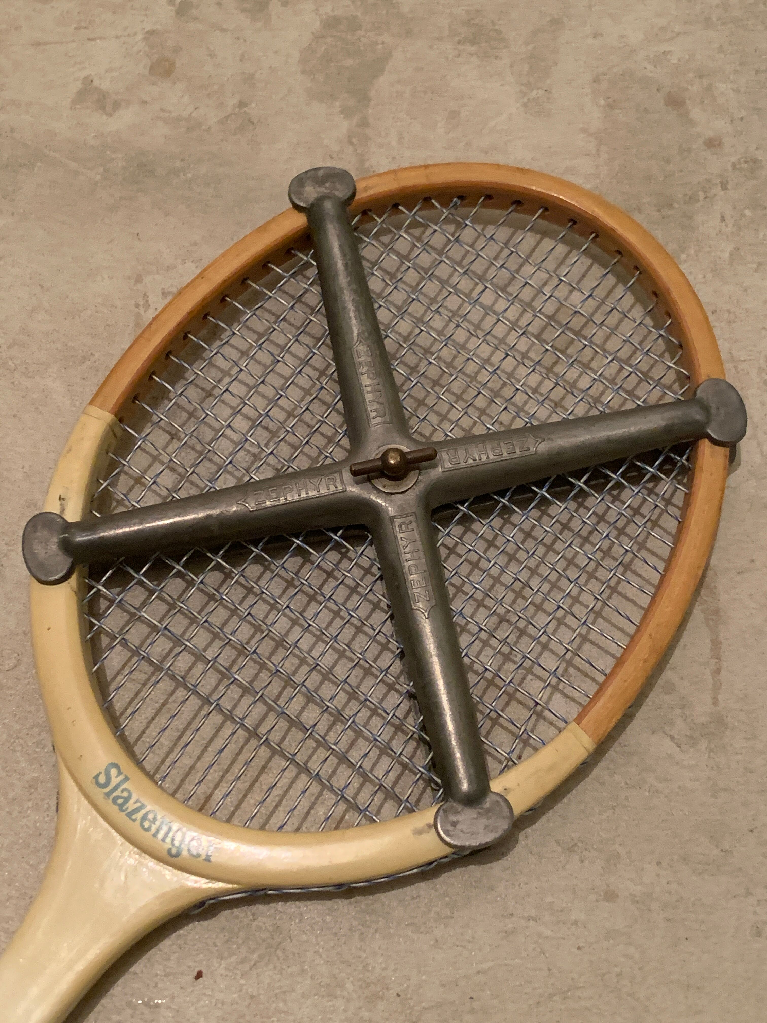Antique tennis racket