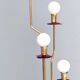 Brass, varnished metal and plexiglas floor lamp "alberelli" by c. la gaipa, 2020