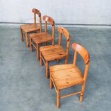 Danish Pine Chairs, 1975, Set of 4