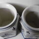 Pair of hexagonal pots old white deft décor