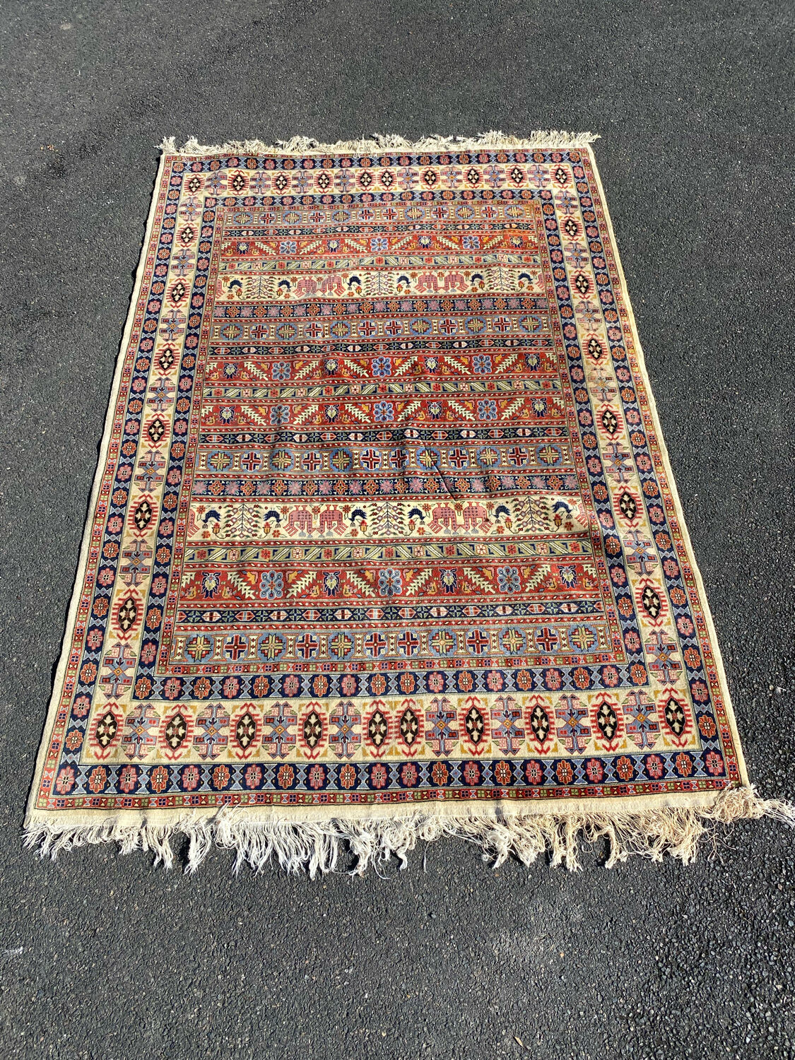 Handmade Tunisian carpet 298 x 203 cm
