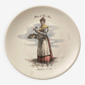 Walnut Merchant's Plate, in Chauvigny porcelain