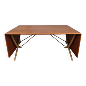 Table à manger en teck - laiton hans