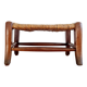 Mini banc en bois et paille