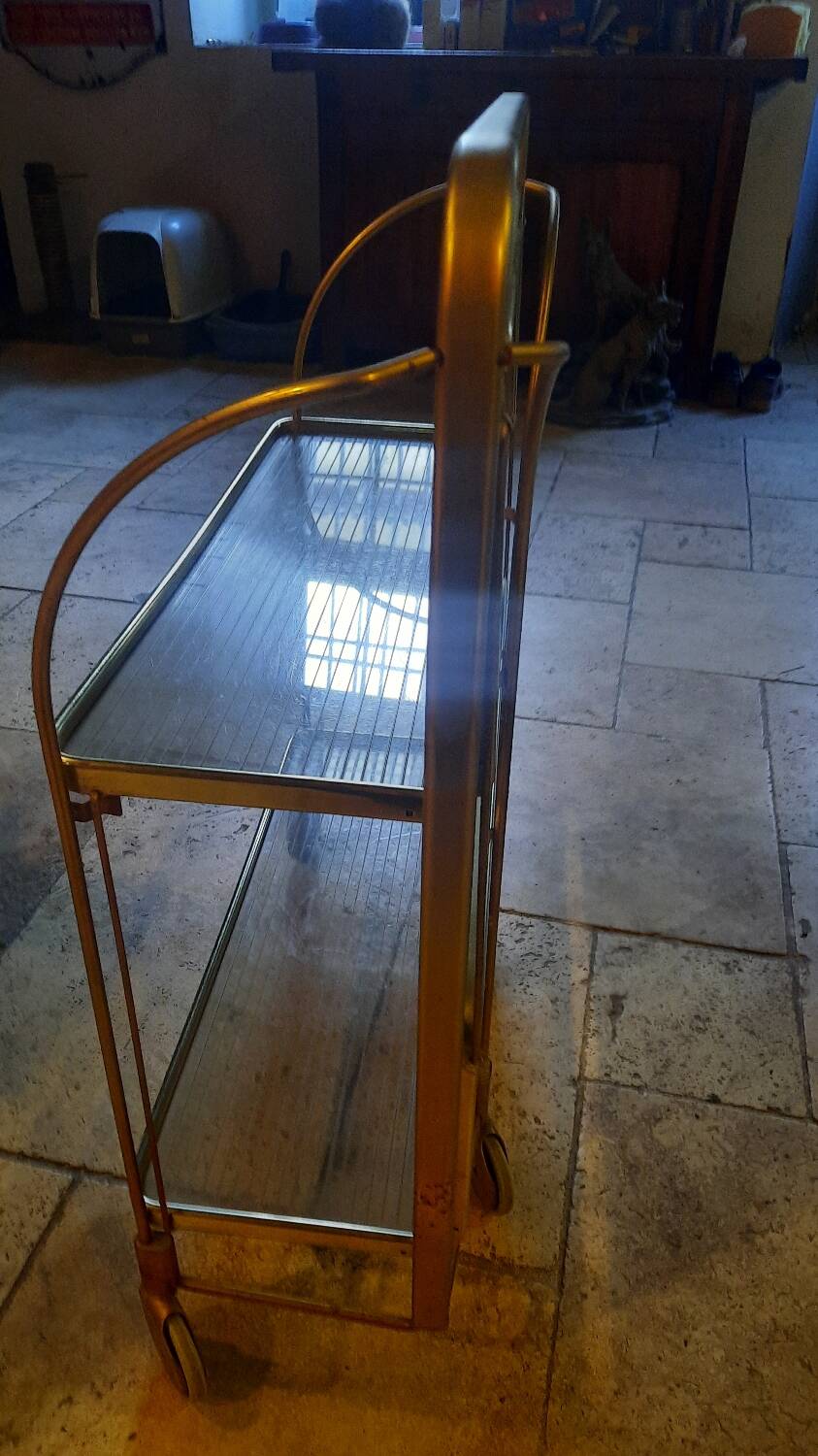 Foldable trolley on wheels