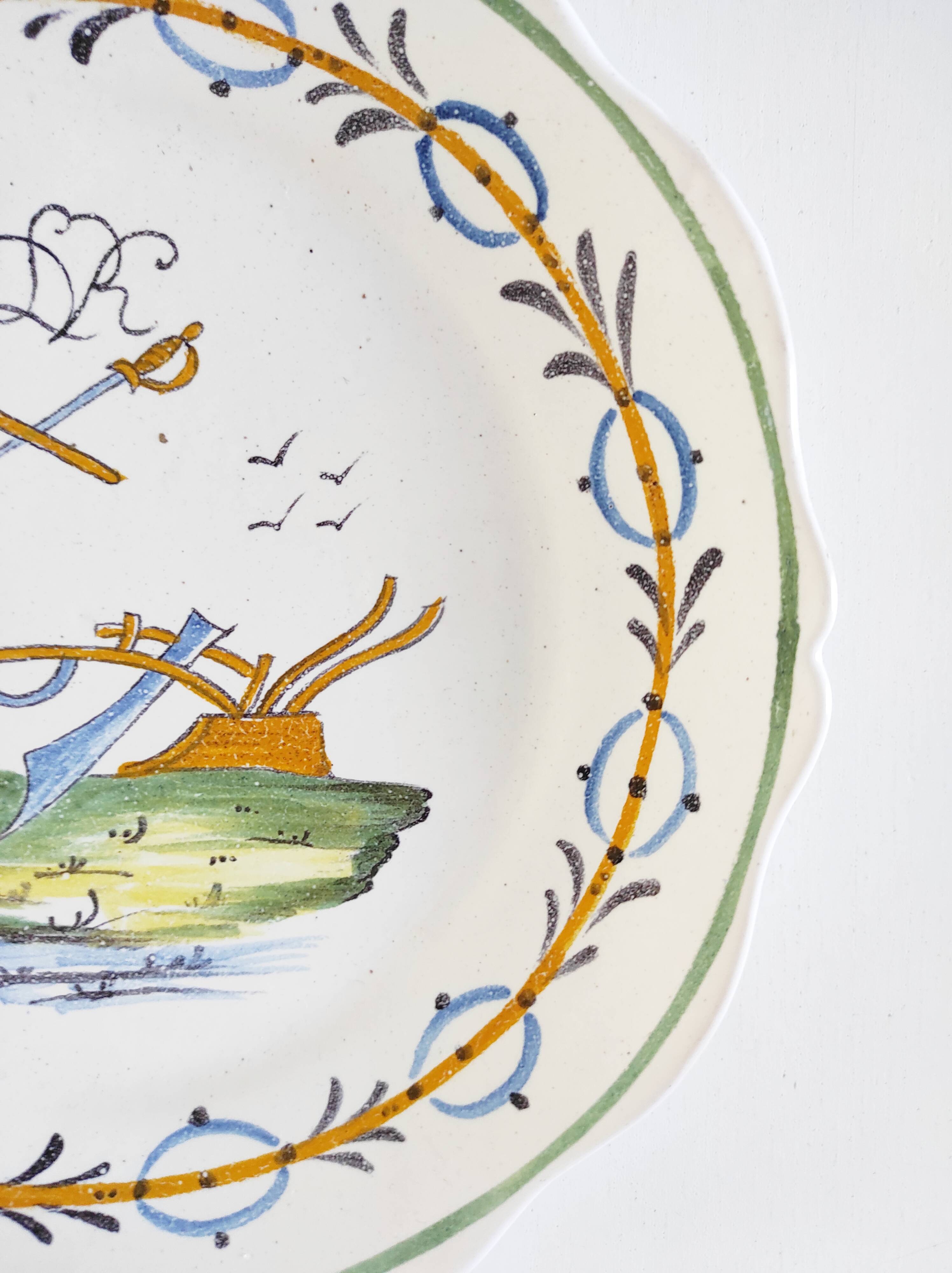 Nevers earthenware plate